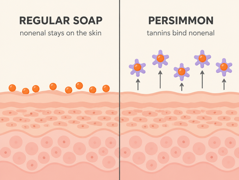 1. Binds the "Nonenal" Compound Behind Old Person Smell